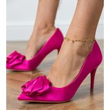 D/CEO Pink satin pumps with flower Klerita | Shoptok.si