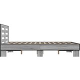  Posteljni okvir siva sonoma 120x200 cm inž. les in kovina, (21165980) | Shoptok.si