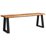  Klupa sa živim rubom 140 cm od masivnog bagremovog drva | shoptok.hr