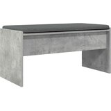  Klupa za hodnik s jastukom Betonski sivi 83 x 38 x 40 cm | shoptok.hr