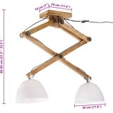  Stropna svjetiljka 25 W bijela 29 x 18 x 85 cm E27 | shoptok.hr