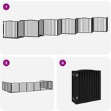 vidaXL Vrata za pse s vratašcima 12 panela sklopiva 960 cm drvo topole | shoptok.hr