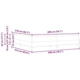 Postelja z vzmetnico Temno zelena 200 x 210 cm blago, (5000128018) | Shoptok.si
