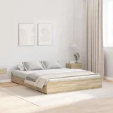 s ladicama Sonoma hrast 140 x 190 cm Konstruirano drvo
