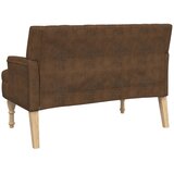  Klupa s naslonom smeđa 113x64,5x75,5 cm umjetna brušena koža | Eponuda.ba