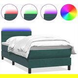 Box Spring krevet s madracem tamnozeleni 80x220 cm baršun | shoptok.hr