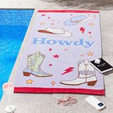 Sassy B Vijolična frotirna bombažna brisača za na plažo 76x160 cm Howdy Cowgirl – | Shoptok.si