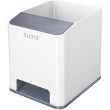 Čaša za olovke pvc četvrtasta wow leitz 53631001 bijela/siva | shoptok.hr