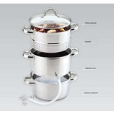 Posuda za kuhanje na paru s tavom Feel Maestro MR-1030 Metal Silikon Nehrđajući Čelik Ø 26 cm 8 L 4 5 L | shoptok.hr