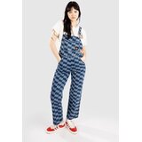 Santa Cruz Classic Label Hlace z naramnicami iz džinsa blue wave check | Shoptok.si
