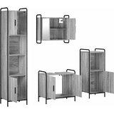  Set ormarića za kupaonicu 4 kom. Siva Sonoma 40 x 36 x 181 cm | shoptok.hr