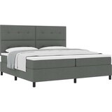  vzmetnica s posteljo temno siva 200x200 cm tkanina, (22083370) | Shoptok.si
