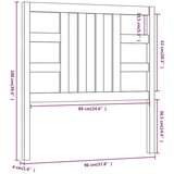  Uzglavlje za krevet sivo 96 x 4 x 100 cm od masivne borovine | shoptok.hr