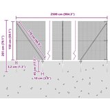 vidaXL varjena žičnata ograja s 13 konicami zeleno 1.5x25 m jeklo | Shoptok.si