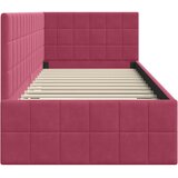  Kutni okvir kreveta Vinska crvena 80 cm x 200 cm Baršun | shoptok.hr