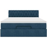  Ottoman krevet s madracem i LED diodama tamnoplavi 140x200 cm baršun | Eponuda.com