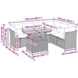  Vrtna garnitura - 7-dijelni set vrtnih sofa od poliratana s jastucima crni - Crna 1 | shoptok.hr