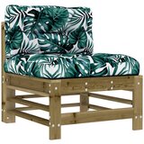 Maison Chic Sredinski kavč - Sofa - Kanape z blazinami impregniran borov les, (21726472) Cene