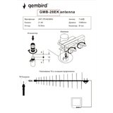 Gembird GMB-28EK **antena loga uhf sa f konektorom 28 elemenata, dužina 104cm, dobit 9dB alumini.696 cene