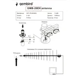 GMB-28EK **antena loga uhf sa f konektorom 28 elemenata, dužina 104cm, dobit 9dB alumini.696