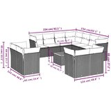  12-dijelni set vrtnih sofa od poliratana s jastucima crni | shoptok.hr
