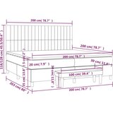  S oprugama i madracem tamnoplavi 200x200 cm baršunasti | shoptok.hr