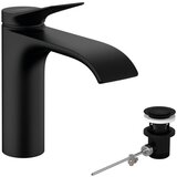 Hansgrohe vivenis slavina za umivaonik 110 sa podsklopom crna mat 75020670 Cene
