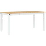 vidaXL Blagovaonski stol Corona bijeli 160x80x75cm od masivne borovine | shoptok.hr