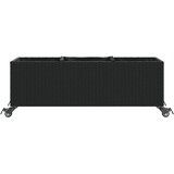  Vrtna sadilica s kotačima 3 posude crna 107x32x38 cm poliratan | shoptok.hr