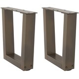  Noge za klub stolić V-oblik 2 kom Prirodni čelik 40 x (30-31,3) cm Čelik | Shoptok.si