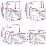  7 kom. Set vanjskih sofa Poliester Bijela i bež - Bijela i bež | shoptok.hr