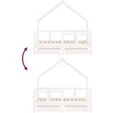  Okvir za dječji krevet s ladicama bijeli 70x140 cm od borovine | shoptok.hr