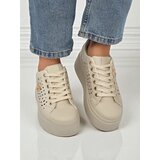 Resti Women's Ecru Platform Sneakers Boreas Eco Leather | ePonuda.com