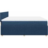  Krevet s oprugama i madracem plavi 200 x 200 cm od tkanine | shoptok.hr