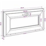  Unutarnja boja prozora u podrumu bijela RISOR 80 x 45 cm - Bijela 80 x 45 cm s trostrukim staklenjem | shoptok.hr
