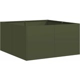 Maison Chic Cvetlični Lonec - Cvetlično korito Olive Green 80x80x40 cm Hladno valjano jeklo, (21790401) | Shoptok.si