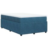 vidaXL Box spring postelja z vzmetnico temno modra 120x200 cm žamet | Shoptok.si