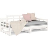  Izvlečna dnevna postelja bela trdna borovina 2x(90x200) cm, (20601185) | Shoptok.si
