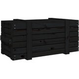  Kutija za pohranu crna 91x40,5x42 cm od masivne borovine | Eponuda.ba