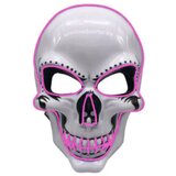  LED maska za noč čarovnic - Skull Pink Cene