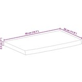 Stolna Mizna plošča 50x30x2,5 cm naraven rob trden robusten mangov les, (21410637) | Shoptok.si