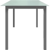 The Living Store Vrtni stol svjetlosivi 190 x 90 x 74 cm od aluminija i stakla | Eponuda.ba