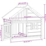  za pse smeđa 96 x 60,5 x 87 cm od masivne borovine | Eponuda.ba