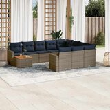  11-dijelni set vrtnih sofa od poliratana s jastucima sivi | shoptok.hr