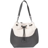 Shelvt Grey women's handbag with lamb fur Cijene