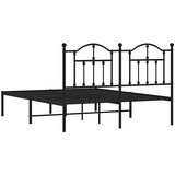  Metalni okvir za krevet s uzglavljem crni 135x190 cm | shoptok.hr