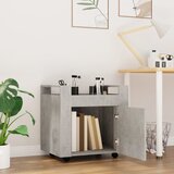 Kolica za radni stol boja betona 60x45x60 cm konstruirano drvo | Eponuda.com