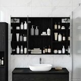  Kupaonski ormar s ogledalom Crni hrast 100 x 14,5 x 70 cm | shoptok.hr