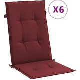  Jastuci za stolice 6 kom prošarano boja vina 120x50x4cm tkanine | shoptok.hr