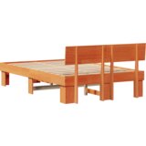  Krevetna konstrukcija s uzglavljem Voštano smeđa 135 x 190 cm | shoptok.hr